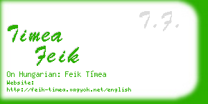 timea feik business card